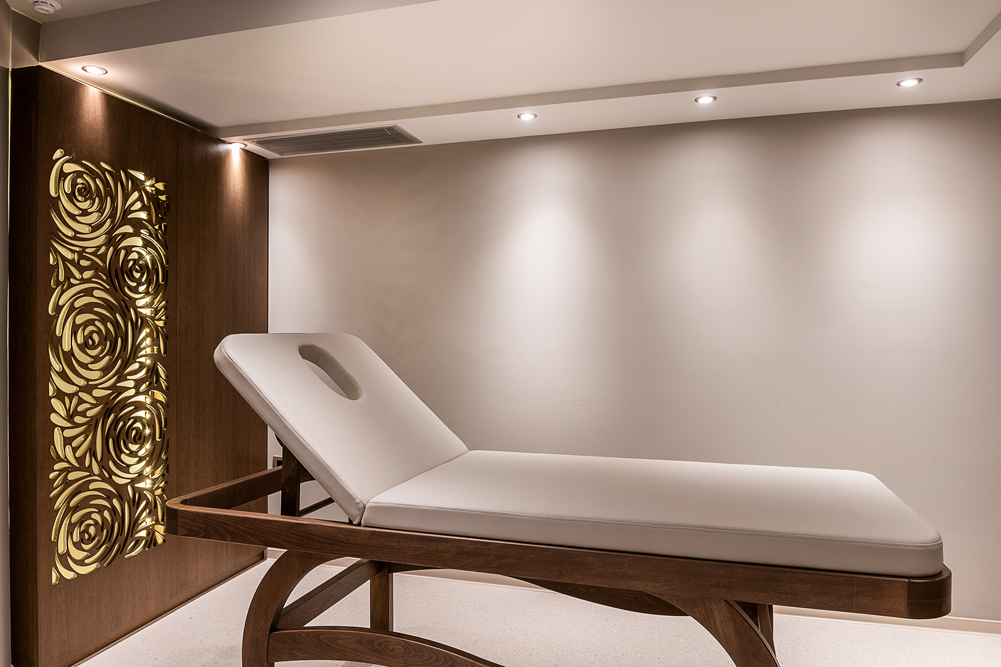 Massage table at cretan dream resort spa